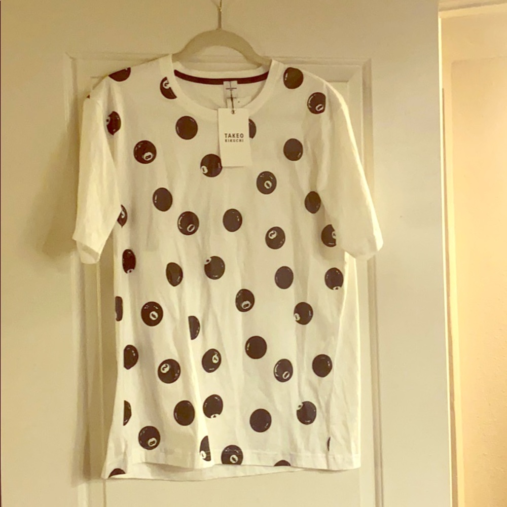 Takes Kikuchi 8-Ball white tee